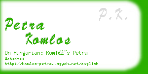 petra komlos business card